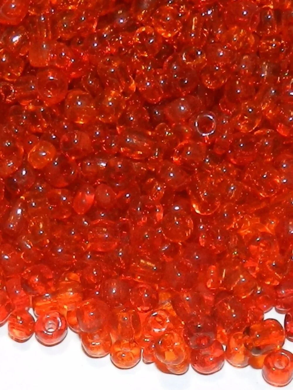 SB1225 Red Transparent 6/0 4mm Rondelle Glass Seed Beads 1-ounce